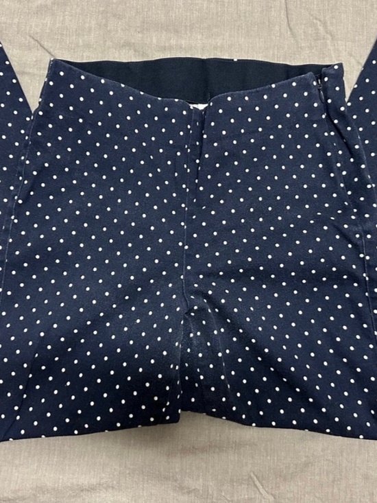 Old Navy Pixie Pants Women’s Size 6 Navy Blue White Polka Dot Ankle Career Work - Picture 1 of 3